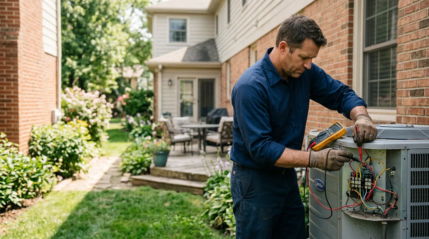 HVAC technician working near Steamburg, NY